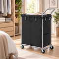 140L Double Rolling Laundry Hamper