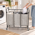 3-Bag Rolling Laundry Sorter