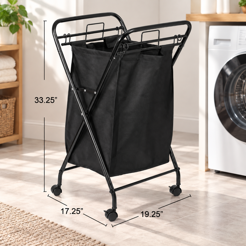 Heavy-Duty Rolling Laundry Hamper