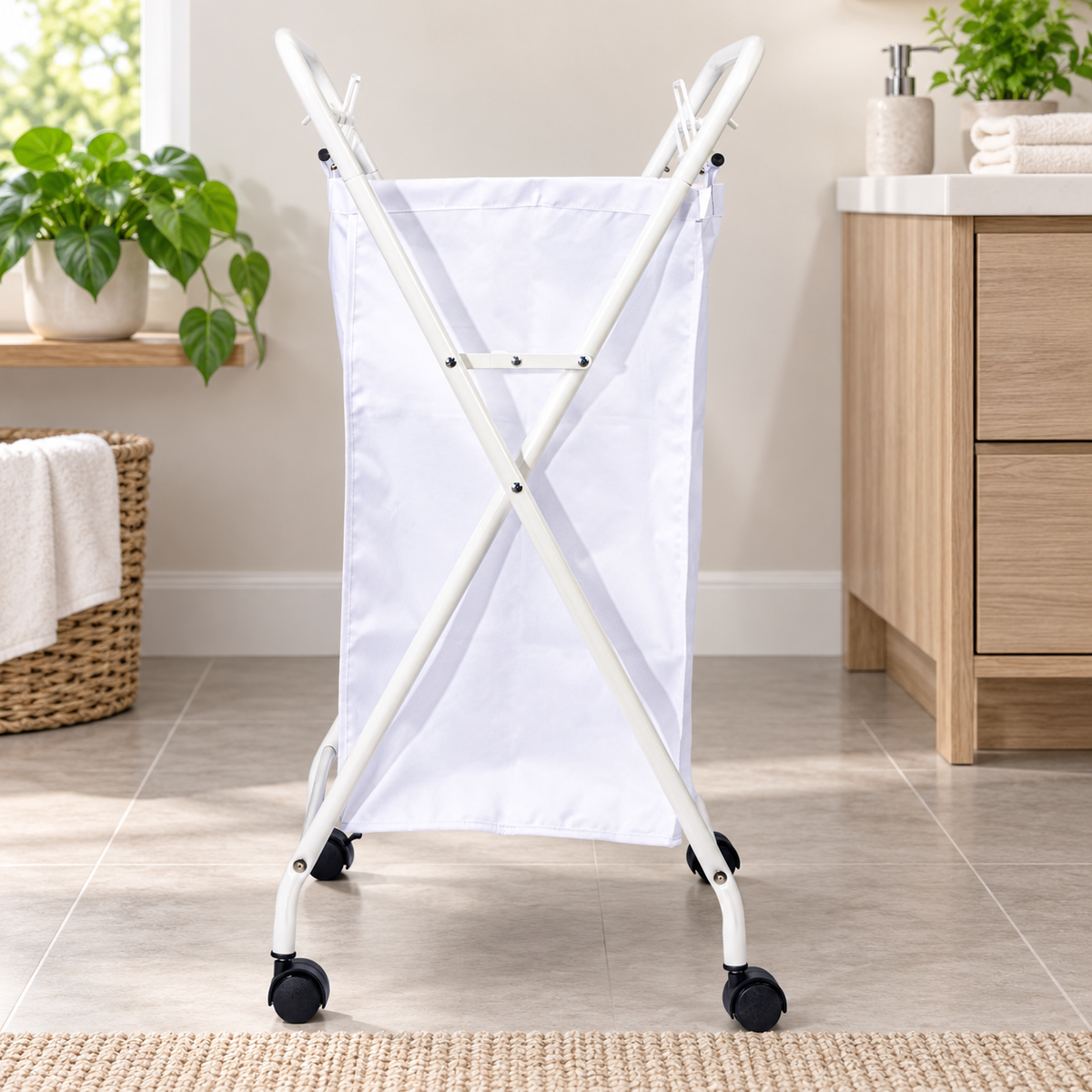 Heavy-Duty Rolling Laundry Hamper