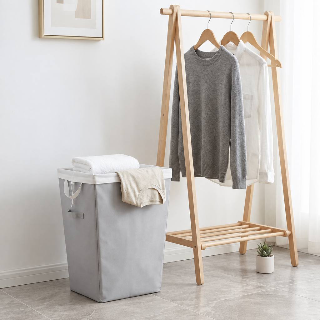 Slim Removable Liner Laundry Hamper