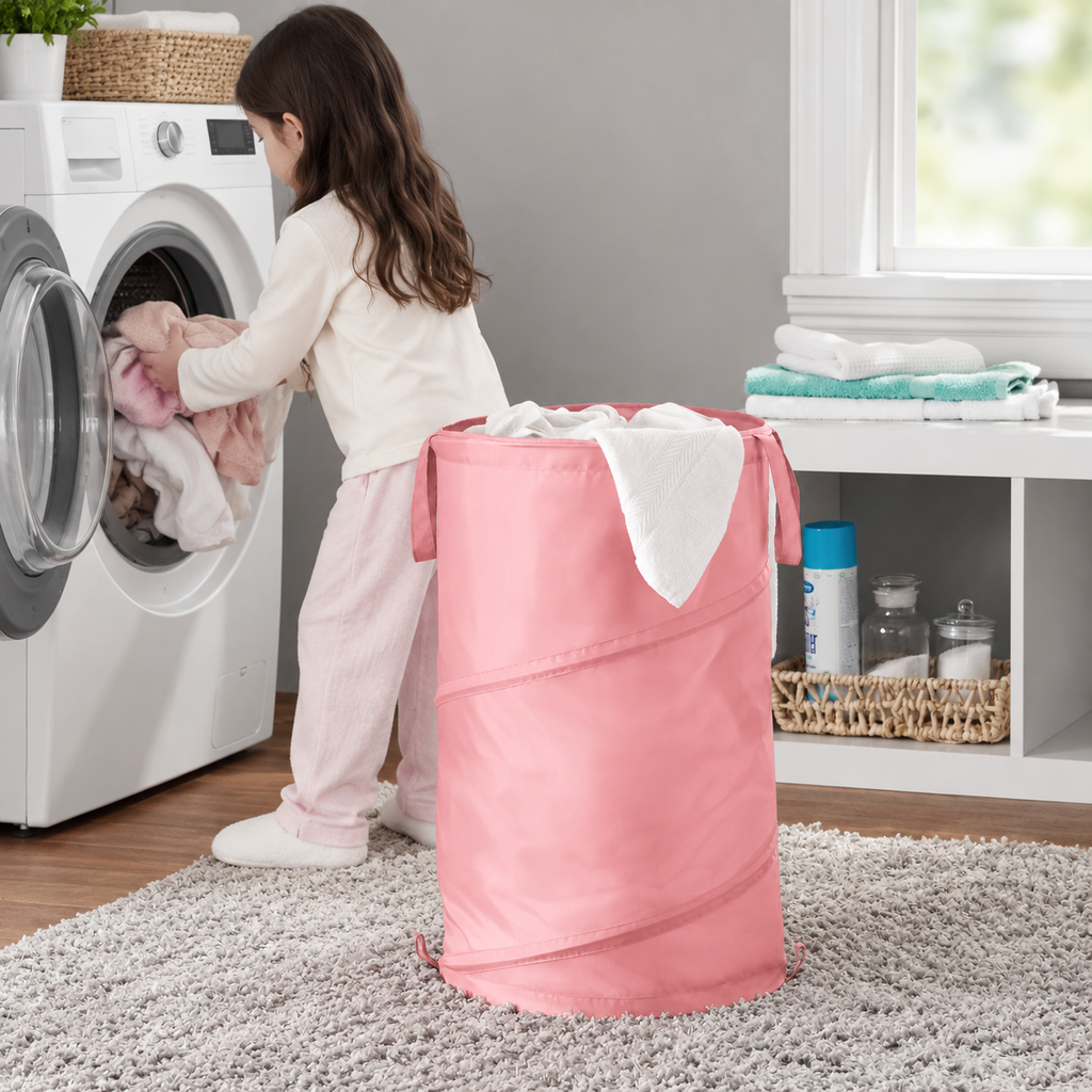 Pop-Up Spiral Laundry Hamper