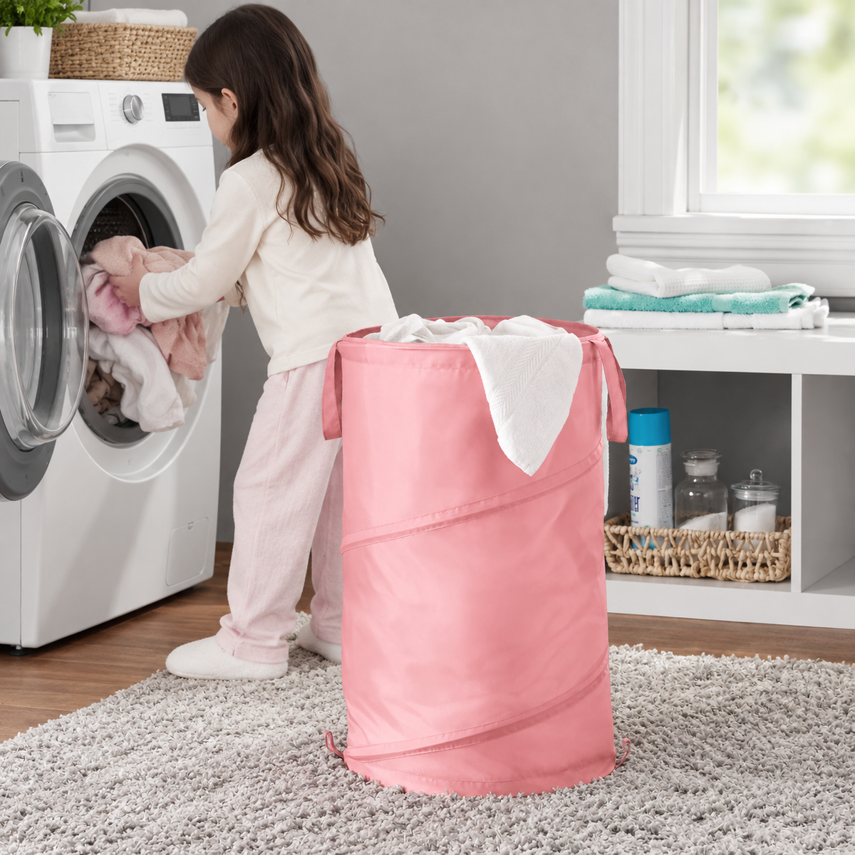 Pop-Up Spiral Laundry Hamper