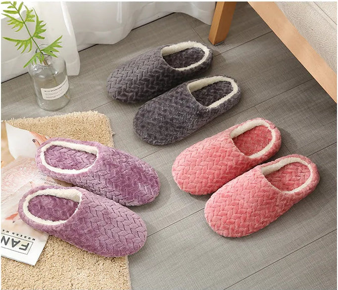 Warm Plush Indoor Bedroom Slippers